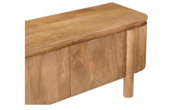 TV-meubel mangohout bruin naturel 210 cm
