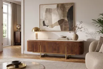 TV-meubel-mangohout travertin marmer 160 cm
