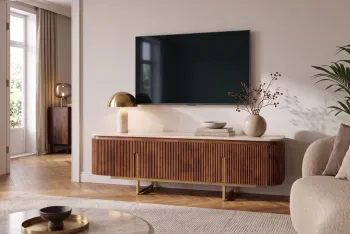 TV-meubel-mangohout travertin marmer 160 cm