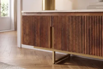TV-meubel-mangohout travertin marmer 160 cm