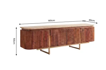 TV-meubel-mangohout travertin marmer 160 cm