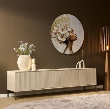 TV meubel zandbeige 210 cm