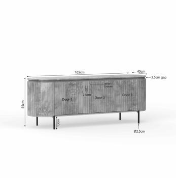 Modern design tv meubel taupe 165 cm
