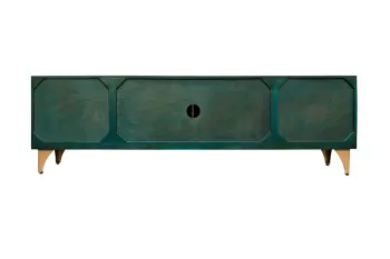 lowboard turquoise mangohout 180 cm