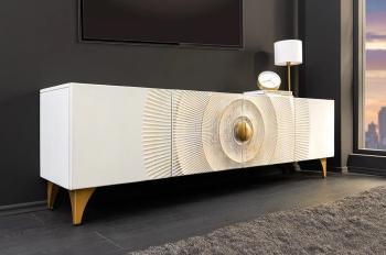 Lowboard wit mangohout 180 cm