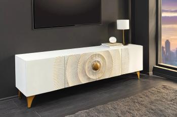 Lowboard wit mangohout 180 cm