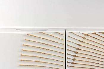 Lowboard wit mangohout 180 cm