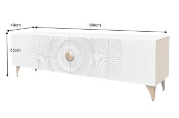 Lowboard wit mangohout 180 cm