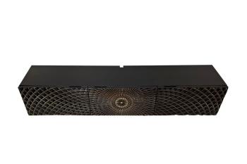 Zwevend tv meubel illussie zwart mangohout 160 cm