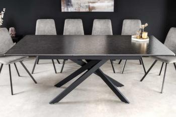 uitschuifbare tafel antraciet keramiek 160-200 cm