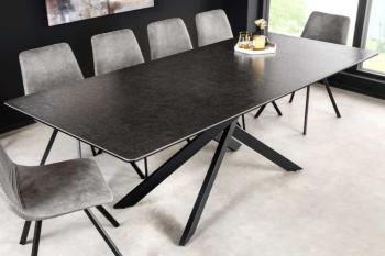 uitschuifbare tafel antraciet keramiek 160-200 cm