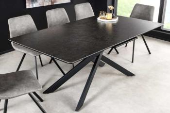 uitschuifbare tafel antraciet keramiek 160-200 cm