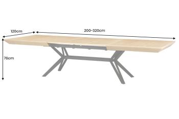 Uitschuifbare Eetkamertafel Eiken 200-320 cm