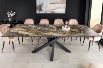 uitschuifbare tafel keramiek taupe 180-260 cm
