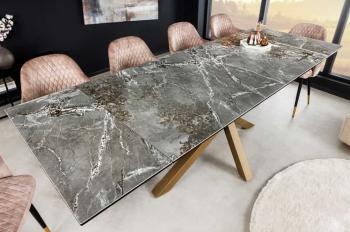 Uitschuifbare tafel taupe keramiek 180-260 cm