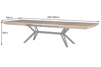 Uitschuifbare Eetkamertafel Walnoot 200-320 cm