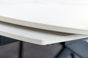 Uitschuifbare Eettafel wit keramiek 130-190 cm