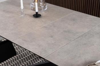 Uitschuifbare eettafel keramiek grijs 200-240 cm