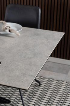 Uitschuifbare eettafel keramiek grijs 200-240 cm