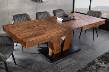 Uitschuifbare Eettafel donkerbruin 160-200 cm