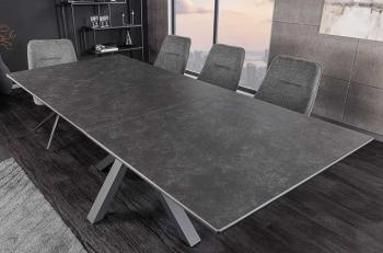 uitschuifbare tafel keramiek grafietgrijs 160-200 cm
