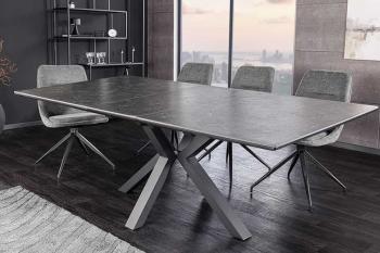 uitschuifbare tafel keramiek grafietgrijs 160-200 cm