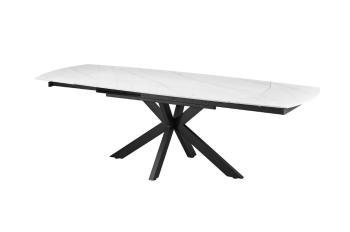 Uitschuifbare tafel keramiek wit ovaal 160-240 cm