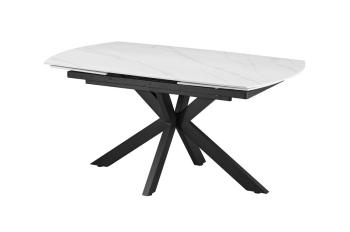 Uitschuifbare tafel keramiek wit ovaal 160-240 cm