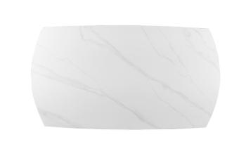 Uitschuifbare tafel keramiek wit ovaal 160-240 cm