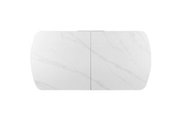 Uitschuifbare eetkamertafel wit keramiek 180-220 cm