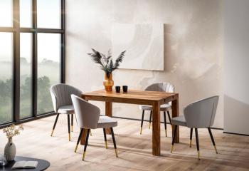 uitschuifbare tafel sheesham hout 120-200 cm