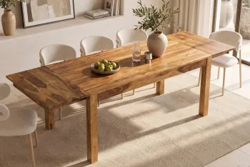 uitschuifbare eettafel sheesham hout 160-240 cm