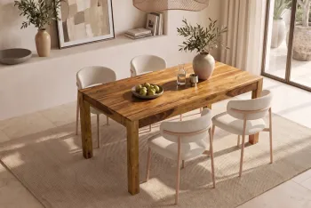 uitschuifbare eettafel sheesham hout 160-240 cm