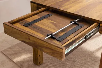 uitschuifbare eettafel sheesham hout 160-240 cm