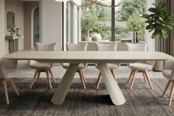 ovale-uitschuifbare-tafel-travertin-champagne beige 160-240 cm
