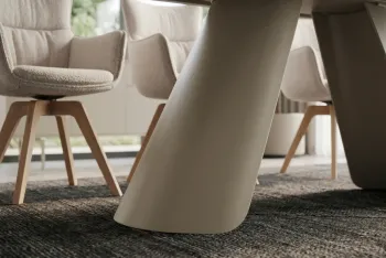 ovale-uitschuifbare-tafel-travertin-champagne beige 160-240 cm