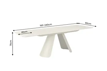 ovale-uitschuifbare-tafel-travertin-champagne beige 160-240 cm