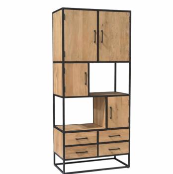 Wandkast mango naturel bruin 90 cm