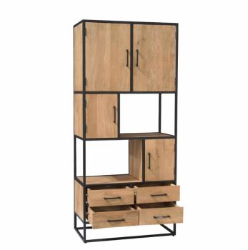 Wandkast mango naturel bruin 90 cm