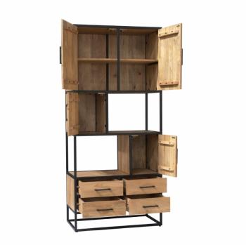 Wandkast mango naturel bruin 90 cm