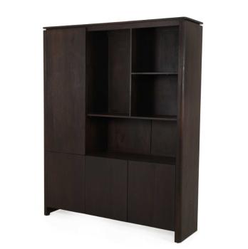 Wandkast XL mangohout donkerbruin 160 cm