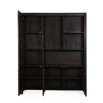 Wandkast XL mangohout donkerbruin 160 cm