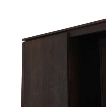 Wandkast XL mangohout donkerbruin 160 cm
