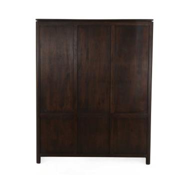 Wandkast XL mangohout donkerbruin 160 cm
