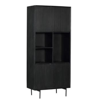 vakkenkast Stripe mangohout 90 cm
