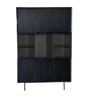 vakkenkast Stripe mangohout 135 cm