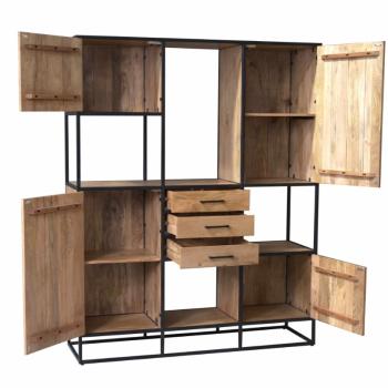 Wandkast mango naturel 160 cm