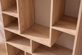 Vakkenkast mangohout creme kleur