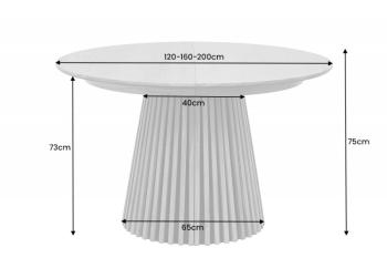 uitschuifbare ronde tafel eiken 120-200 cm