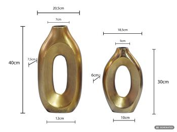 vazenset goud aluminium 40 en 30 cm